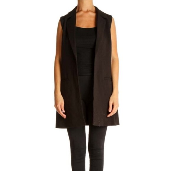 Rachel Zoe Long Open Front Vest S - Picture 2 of 8